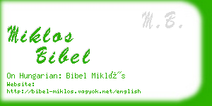 miklos bibel business card